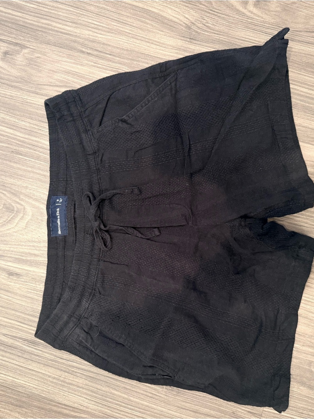 Abercrombie & Fitch Black Knit Men’s Drawstring Athletic Shorts